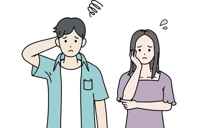 困っている人