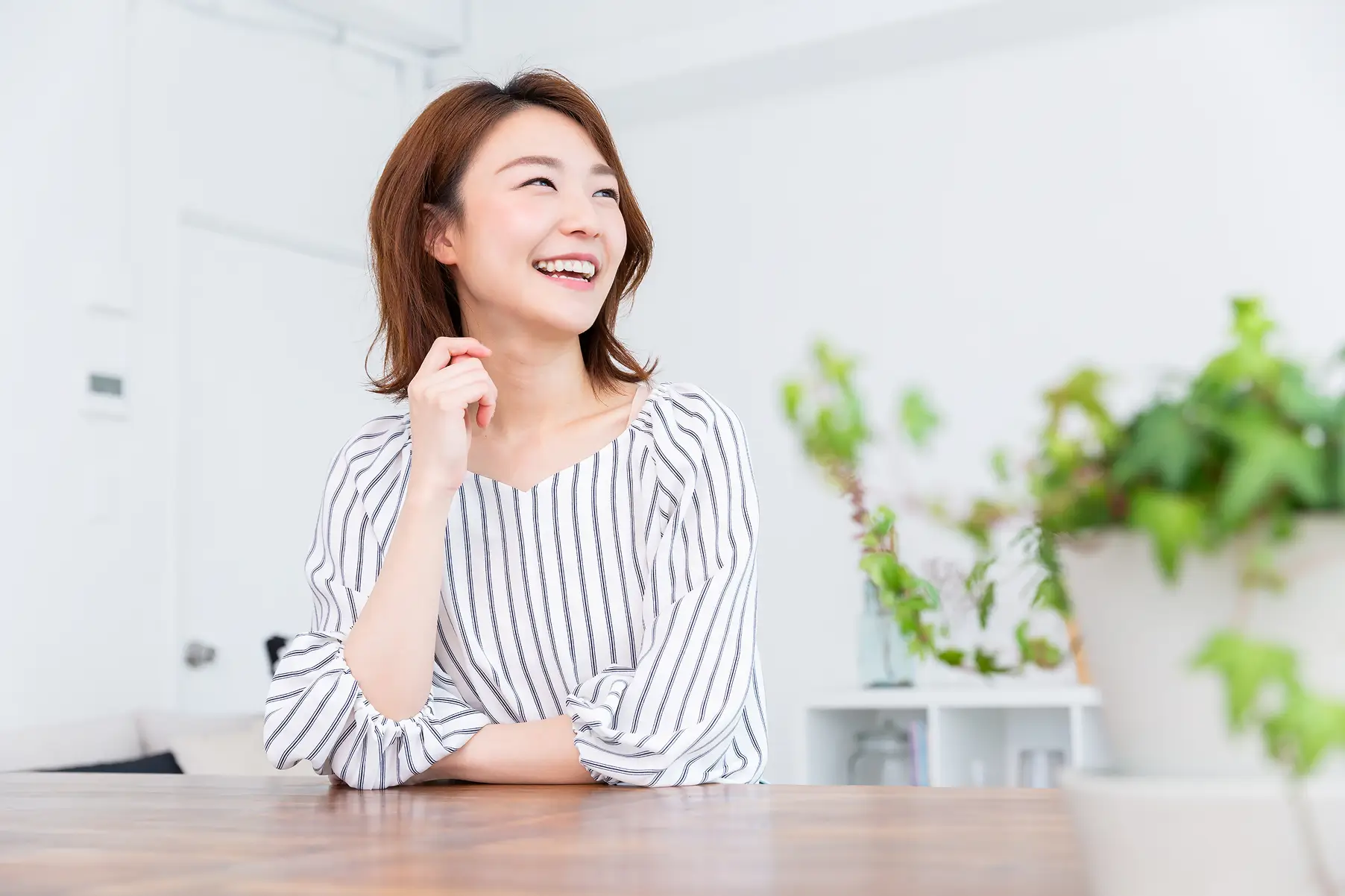笑顔の女性